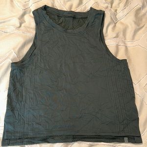 Lululemon Olive Green Mesh back tank top